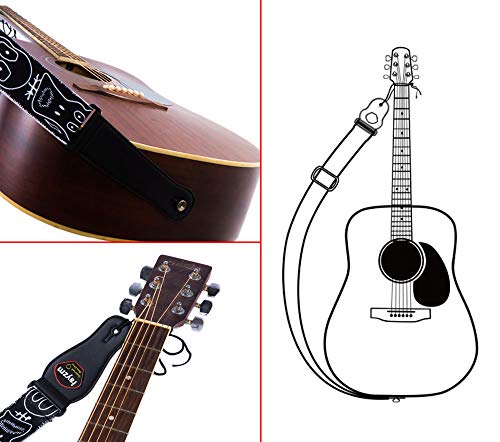 rayzm Sangle en Polyester pour Guitare Acoustique/électrique ou Basse, avec Porte-médiators et Motifs Cranes, 5cm de… - Les Beatles, Paul McCartney, John Lennon, RIngo Starr, George Harrison rayzm Sangle en Polyester pour Guitare Acoustique/électrique ou Basse, avec Porte-médiators et Motifs Cranes, 5cm de… – Image 5