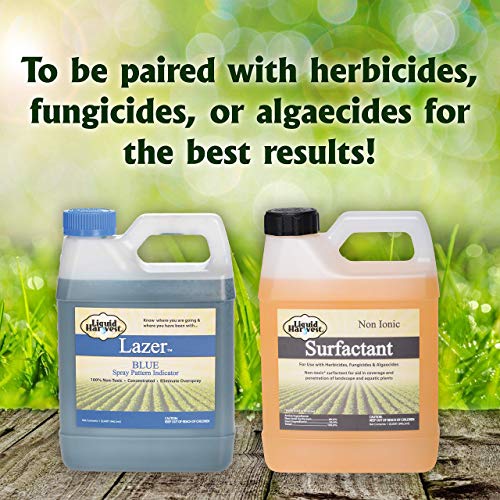 Liquid Harvest Lazer Blue Concentrate Spray Pattern Indicator 32 Ounce & Liquid Harvest Surfactant For Herbicides Non-Ionic 32 Ounce #TOP6