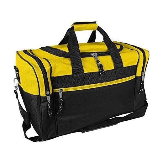 ProperEquip Bolsa de viagem em branco de 50,8 cm ou 43,2 cm, bolsa de ginástica, bolsa de mão, bolsa de fim de semana - dourada - pequena, média