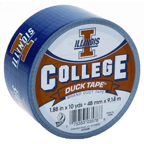Duck Brand 240288 University of Illinois College Logo Duct Tape, 1.88-Inch by 10 Yards, Single Roll