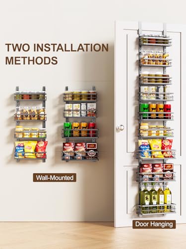 Delamu-9-Tier-Over-the-Door-Pantry-Organizer-Adjustable-Pantry-Door-Organizers-and-Storage-Metal-Hanging-Basket-Wall-Spice-Rack-Seasoning-Organizer-Door-Organizer-Kitchen-Bedroom-Bathroom12Black