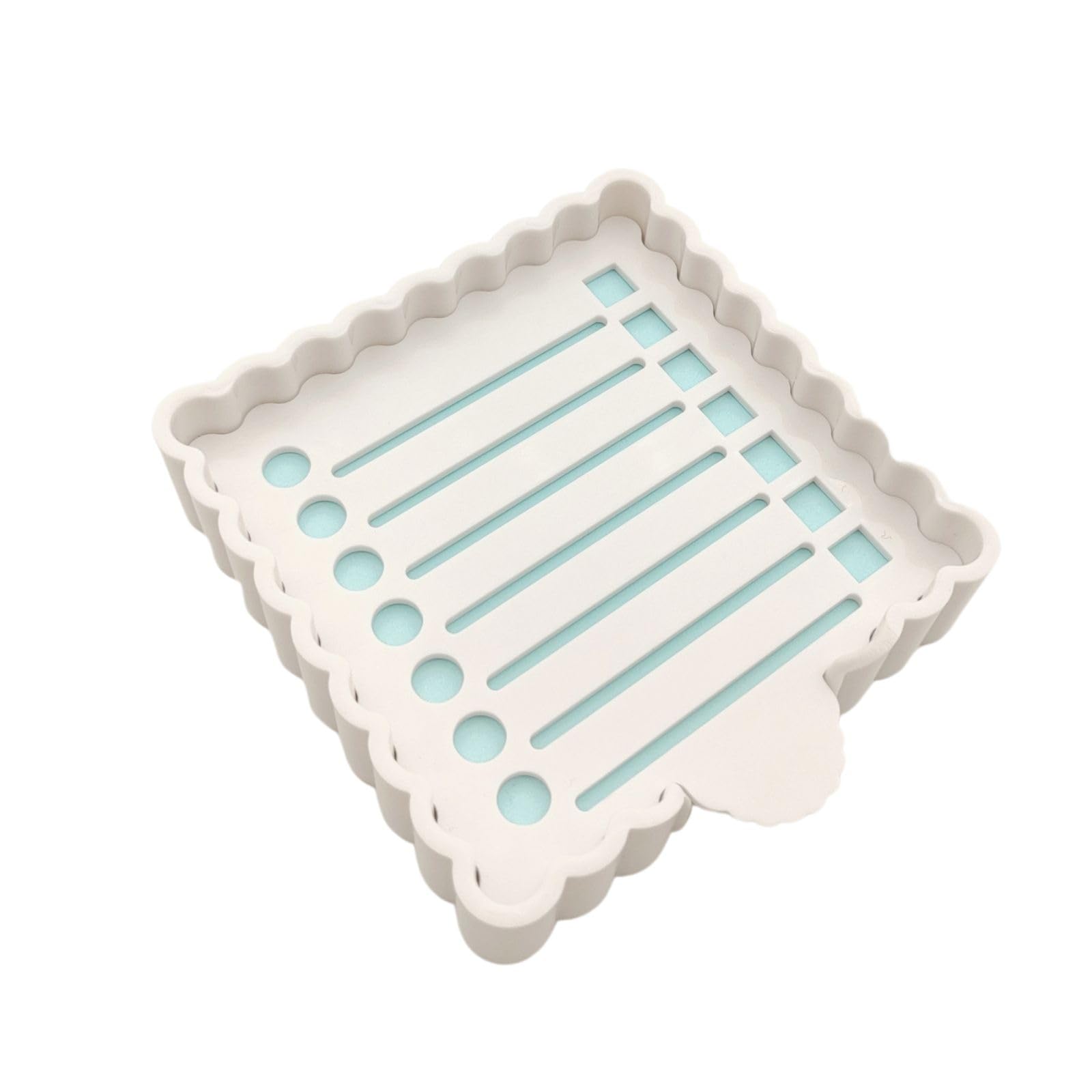 Sticky Notes Holder Cute with Stencil, Wavy Self-Stick Notepad Holder, Note Dispenser for Desk, Sticky Notes Organizer