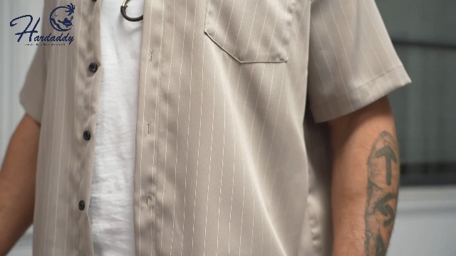 Hardaddy Camicia Umana A Maniche Corte, Righe Vintage, Stile Hawaiano E Bowling, Estiva E Casuale, Con Tasca - 2