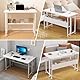 Taotigzu Mobiler Klappschreibtisch 80X58CM, Mini Computertisch mit Rollen, Platzsparender Laptoptisch für kleine Räume, Faltbar Kleiner Computertisch mit Ablage(Weiß, 80x58cm)
