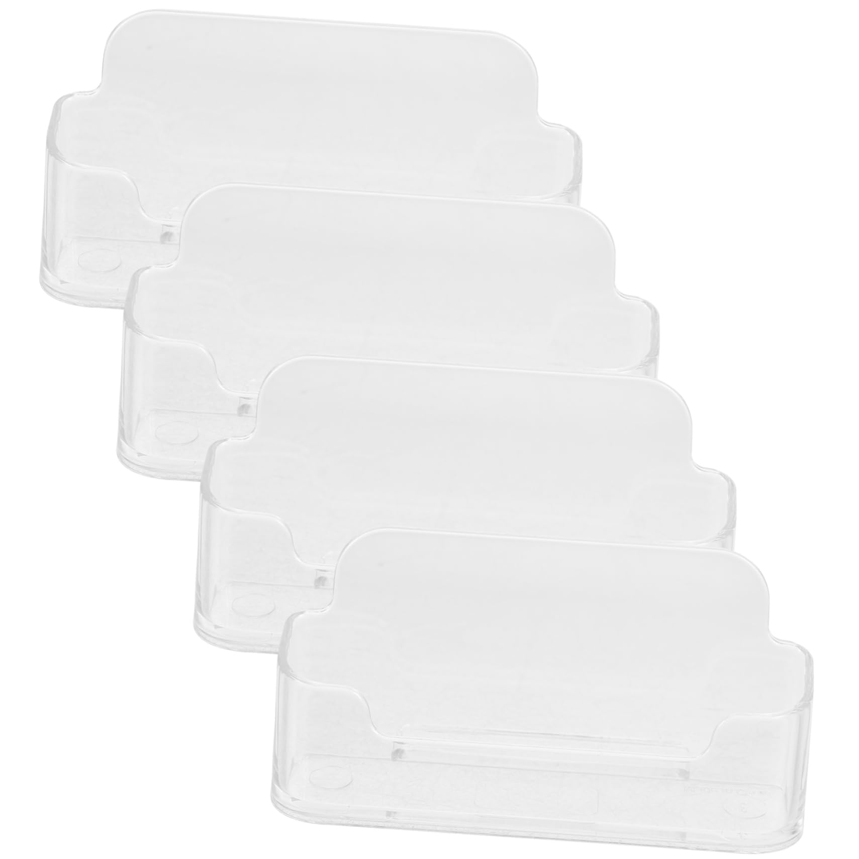 NUOBESTY 4 Juegos Tarjetero Transparente Tarjetero Tarjetas Visita Tarjetero Para Tarjetas De Visita Mesa Porta Tarjetas Carpeta De Tarjetas Pararse Base De La Tarjeta 、pc 4 Uds * 4