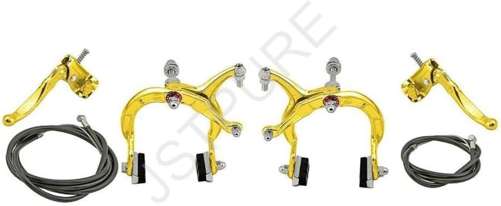 for Gold Alloy Bike Mx Brake Set. Front and Rear Bicycle Brake Set Bike Brake Set
