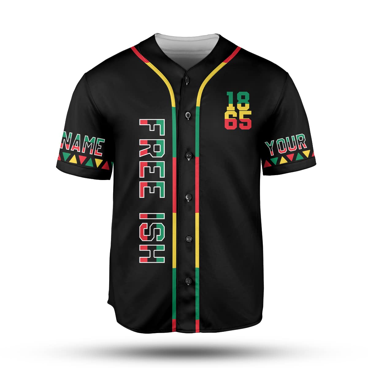 Personalized Juneteenth Baseball Jersey Shirts Juneteenth's Day Black Baseball Jersey Baseball Shirt Sports Uniform Men Women (Ju 1)