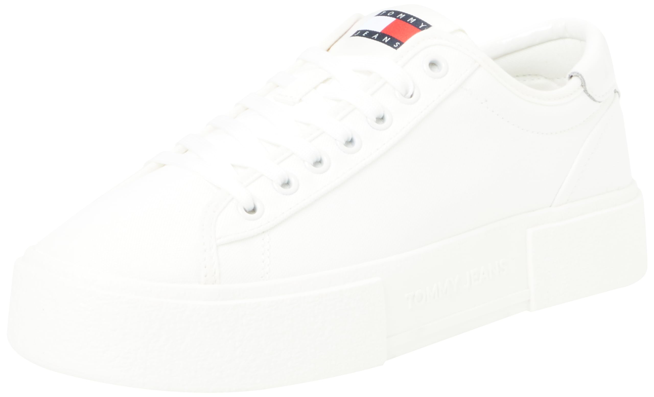Tommy Jeans Zapatillas para Mujer Sneaker Planas, Blanco (Ecru), 38