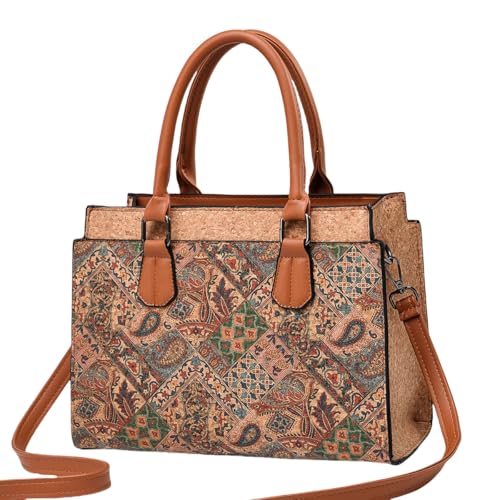 Image of Natural cork Large capacity shoulder bag handbag crossbody