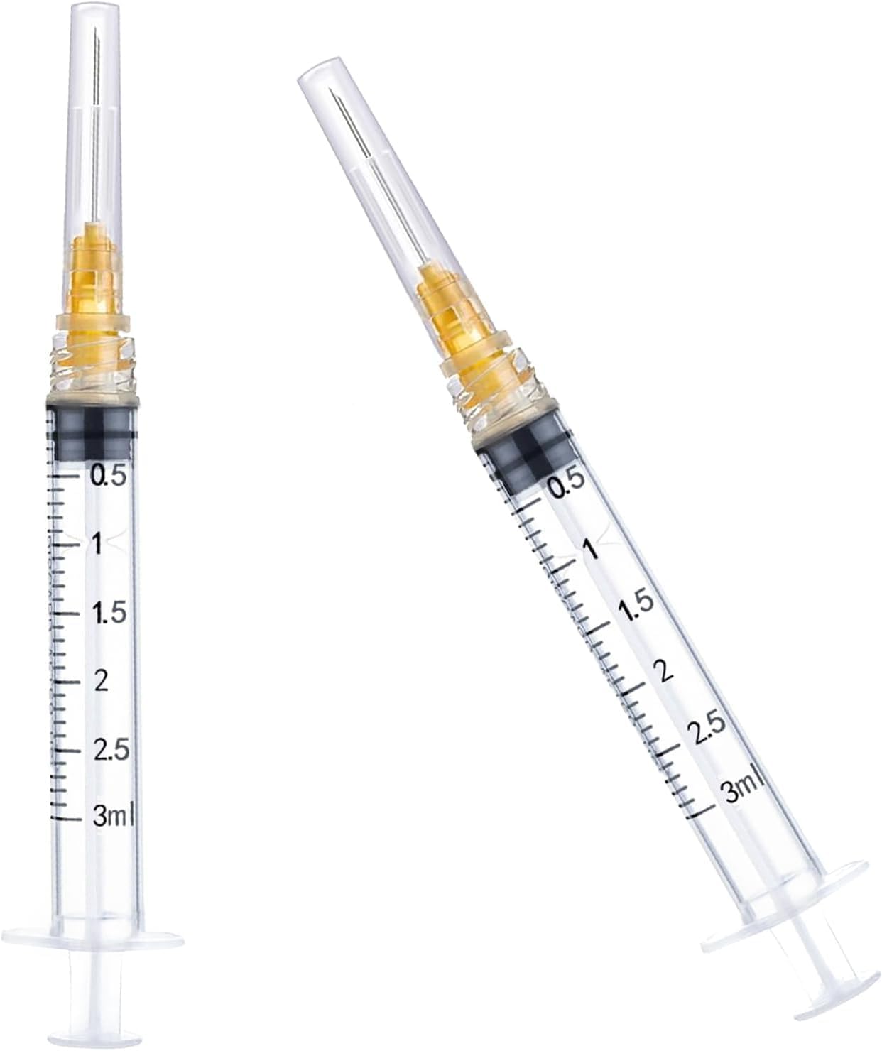 100 Pack 3ml Luer Lock Syringes with 25G 1 Inch Needle, Disposable Lab Syringes, Individually Sealed — Amazon image 6