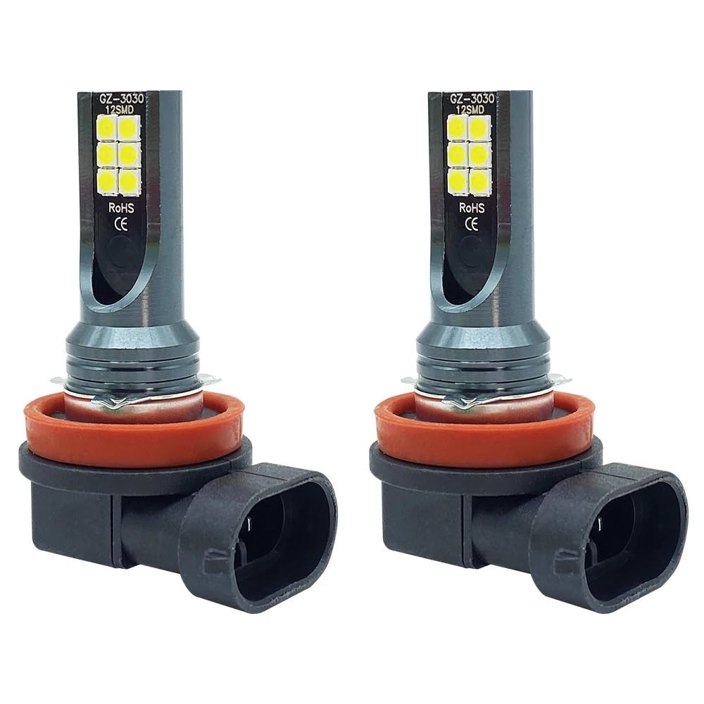 Genérico Luz trasera 2 uds H11 H8 H4 H7 H1 H16 H3 H10 9005 HB3 9006 HB4 luces antiniebla LED para coche 6000K bombillas de faros 3000K 12000K 4300K ​​lámpara para(8000K,H8)