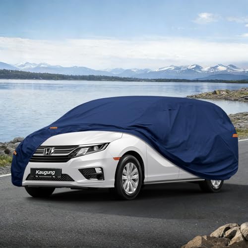 Image of Kaugung Custom Fit Car Cover for Honda Odyssey Minivan (1999-2026), Heavy Duty Waterproof All Weather Outdoor Protection, Breathable Full Exterior Cover with Vent, Rain Sun Snow UV Proof