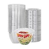 Green Direct 48 oz. Disposable Salad Bowls with Lids - for Meal Prep, Lunch, Serving, To go bowls with lids - Pack of 50