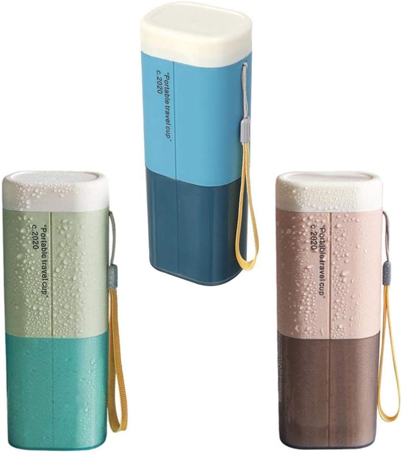 Cabilock Portable Toothbrush Storage Box Toothpaste Holder Travel Size Toothbrush Case Portable Gargle Cup