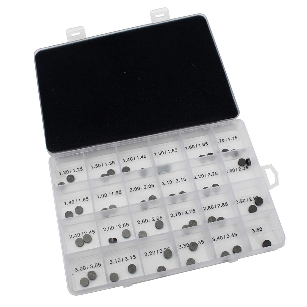 Amazon.com: TOFR 7.48mm Valve Shims Kit (47pcs) 1.20mm-3.50mm for