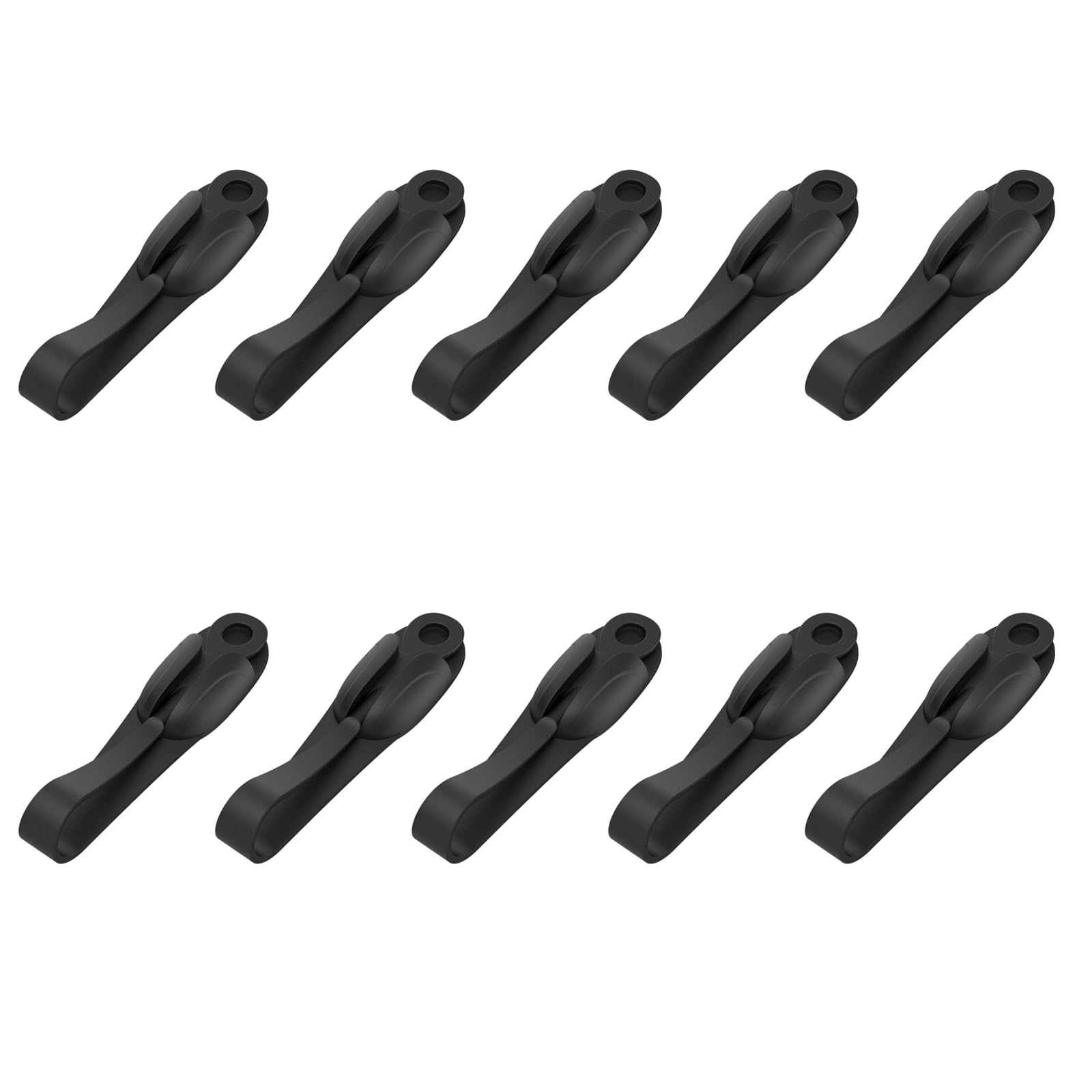 Msioytog Black 10Pcs Multipurpose Bobbin Winder Ties Sturdy Silicone Wire Organizers For Household Use And Kitchen Supplies Home Accessory