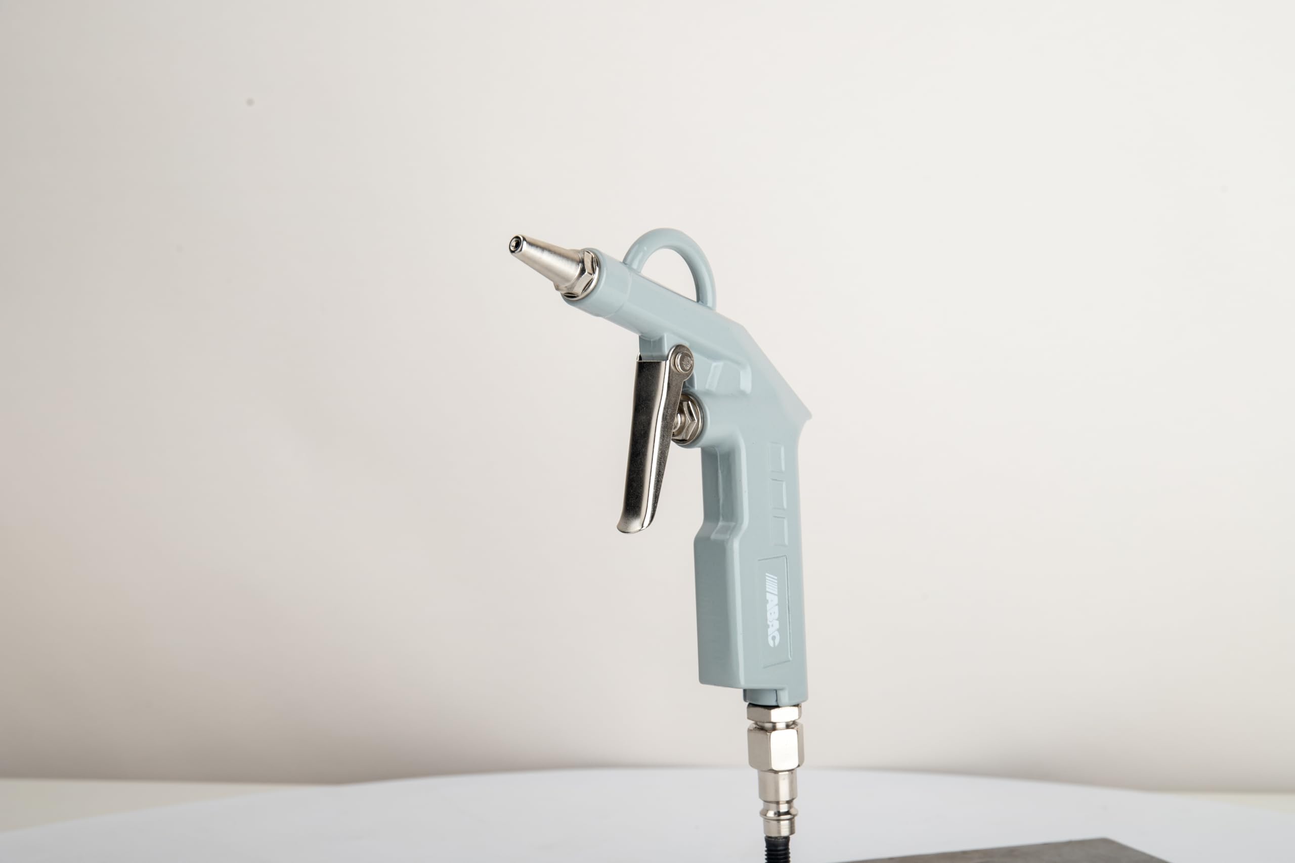 ABAC Pistola di Soffiaggio ad Aria Compressa G-502 PLUS, con Ugelli Multipli (25, 100 e 200 mm) per varie applicazioni, raccordo universale e raccordo a resca, Pressione Max 8 Bar, Alluminio
