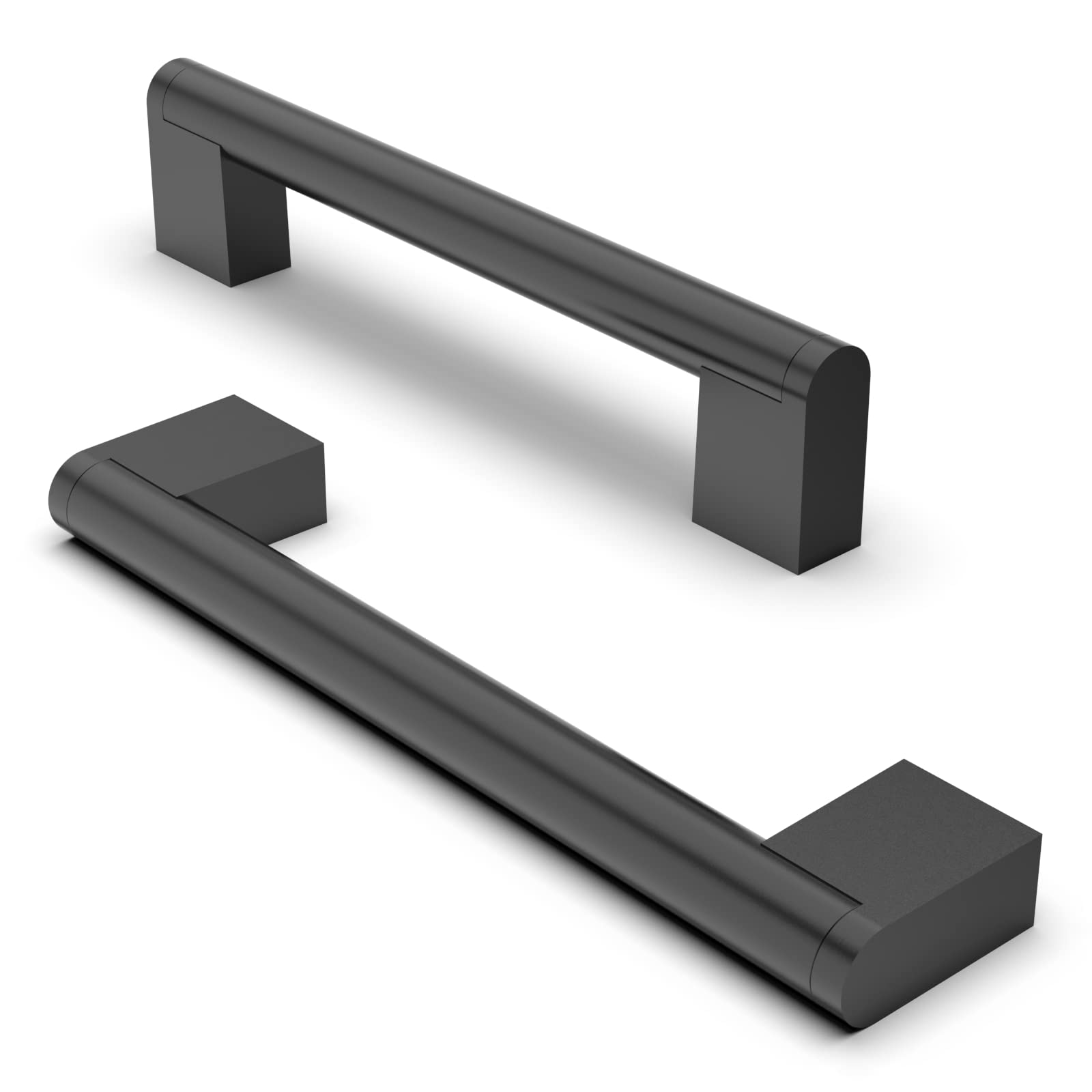 FURNIWARE A01 Schrankgriffe, 128 mm Lochmitte, mattschwarz, 10 Stück
