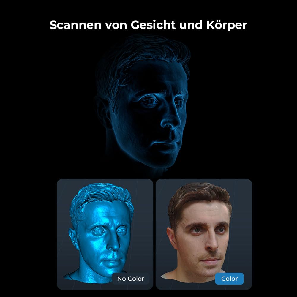 Scanner 3D pour Imprimantes 3D, CR-Scan Ferret SE Machine de Numérisation Portable, 30FPS Vitesse Numérique & 0.1mm Précision, ASIC Chipset Pleine Couleur, Compatible pour PC Windows/Mac OS