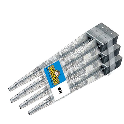 Preisvergleich Produktbild WICKEY Bodenhülse Einschlaghülse Pfostenhülse Einschlagbodenhülse für Pfosten 9x9cm, 8er Set