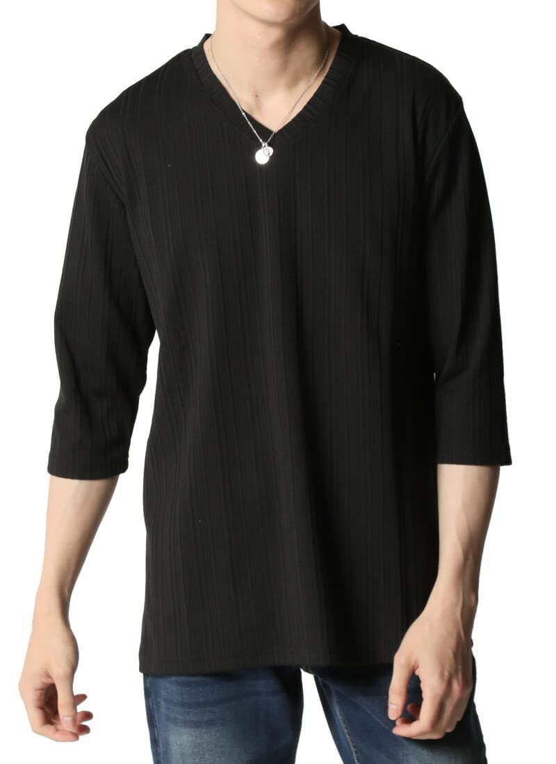 [アーケード] ロングTシャツ メンズ 長袖 7分袖 半袖 ロンT カットソー Vネック