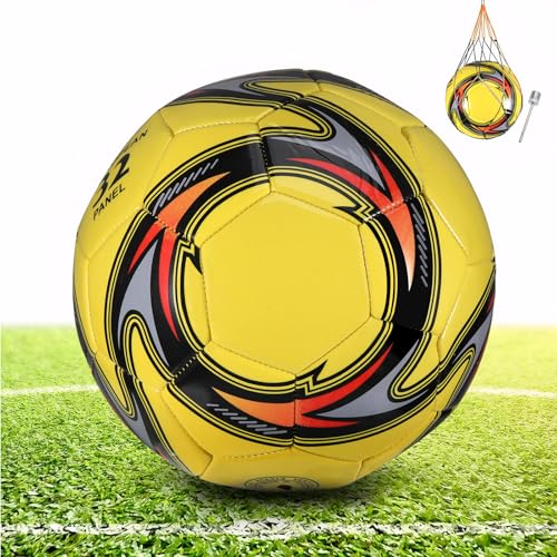 Balón de fútbol tamaño 5, unisex, para niños y adultos, tamaño 5, grueso a prueba de explosiones, para niños y adultos, entrenamiento en interiores y exteriores