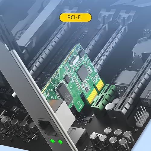 Tarjeta de red independiente RJ45 Gigabit Ethernet de alta velocidad para computadora de escritorio PCI-E interna sin disco miniatura 3