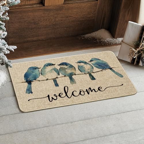 Artoidmoderobinbirdwinterwelcomedoormatsnowflakeschristmashomedecorlowprofileswitchrugdoormatfloormatforindooroutdoor17x29inch  Urban Country Home Decor Artoid mode robin bird winter welcome doormat snowflakes christmas home decor low profile switch rug door mat floor mat for indoor outdoor 17×29 inch  urban country home decor
