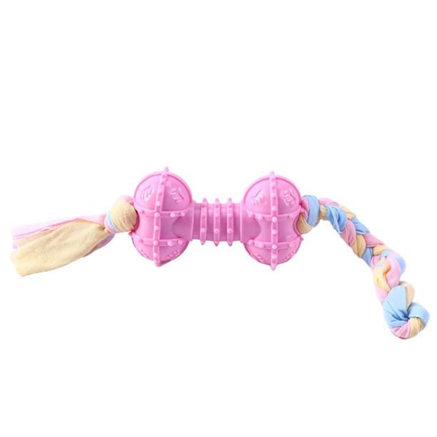 emily pets Dog Chew Fetch Toy,Dog Chew Spike Bone Toy with Cotton Rope,Rubber Dog Bone Toys Dog Puppy Teething Toys for Small Medium Breed Dogs Training Teeth Cleaning Dog Toys(Pink) (B0B85488R4) Amazon Price History, Amazon Price Tracker