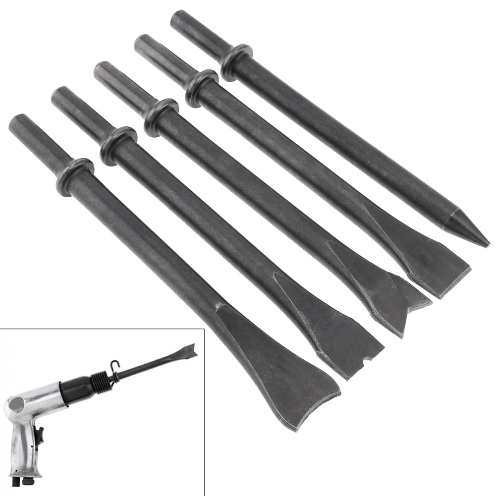 8 Pcs Pneumatique Ciseau Air Marteau Poinçon Outil D'Écaillage Pneumatique Ciseau Air Hamme Couper la Rouille