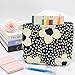 PAZIMIIK Floral Makeup Bag Large Cotton Zipper Pouch for Purse Travel Canvas Make Up Organizer for Women Cosmetic,Floral Navy Blue