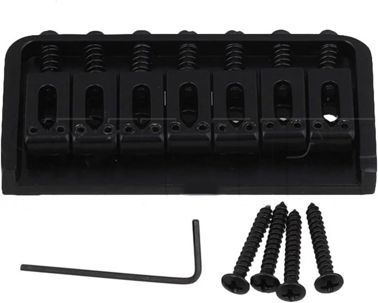Electric Guitar Bridge Replacement 83mm Length Fixed Bridge for 7 String Electric Guitar Replacement Black