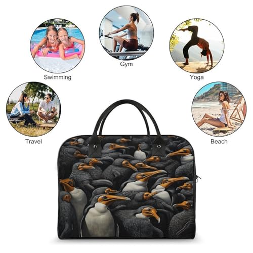 Maletín ligero con diseño de pingüinos para portátil miniatura 4