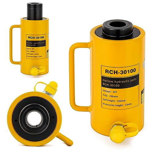 Amazon.co.jp: CGOLDENWALL 油圧ジャッキ 中空ジャッキ 揚力30トン