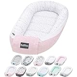 Bellochi Babynestje Cocon voor Babybed voor Pasgeborenen - OEKO-TEX Gecertificeerd - 100% Katoen - 90x60x12cm - Zacht En Veilig Babynest met Beschermende Randen - Aurora