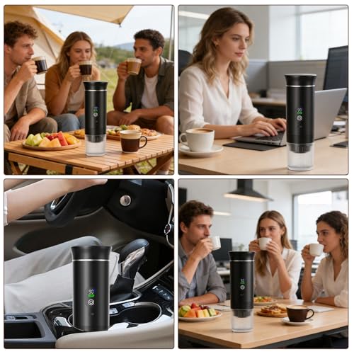 Mini machine à café 20 bars avec écran LED pour capsule et moulu - 8