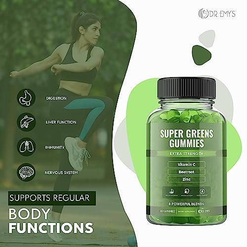 Dr. Emy's Ashwagandha - Collagen - Super Greens Gummies 2 Pk Each, 60 Ct Per Bottle, 6 Bottles, Skin Health, Sleep Support, Digestive Health, Immune Support #TOP6
