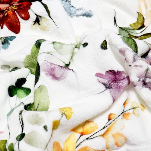Manta para sofá Yersion acuarela flores tamaño 50 x 60 pulgadas miniatura 6