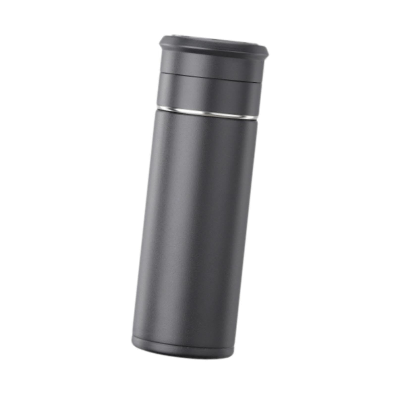 Qianly Botella Infusora de Té con de 500 Ml, Portátil Y Ligera, con Separador de Té, Ideal para Mochileros Y Actividades Al Aire Libre, Negro Sólido, tal como se describe