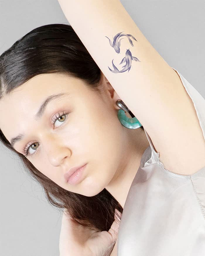 Inkbox Temporary Tattoos, Semi-Permanent Tattoo, One Premium Easy Long Lasting, Water-Resistant Temp Tattoo with For Now Ink - Lasts 1-2 Weeks, Circling Back, 3 x 3 in