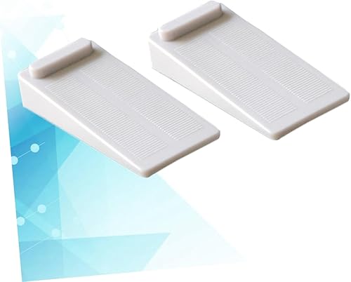 Miniatura 6 de Operitacx 4 piezas de tope de puerta de seguridad para puerta, cuña de puerta, cuña de puerta, paquete de topes de puerta, sin perforación, color