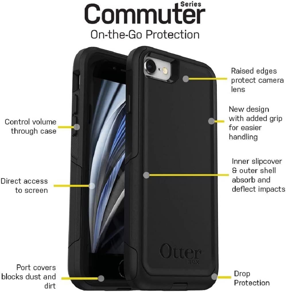 OtterBox Commuter Series Case for iPhone SE (3rd & 2nd gen) & iPhone 8/7 (Only) - Non-Retail Packaging - (Bespoke Way)