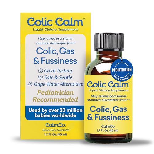 Colic Calm Gripe Water for Babies - Infant Gas Drops for Newborns, Colic and Upset Stomach Relief, Safe & Gentle, Gluten Free, Baby Essentials for Digestive Health, 1.7 fl oz
