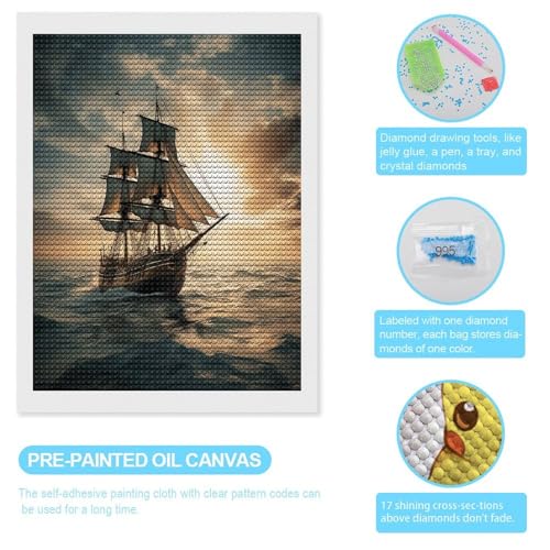 Pintura de diamantes para adultos, cuadros de gemas redondas y manualidades de arte personalizado 3