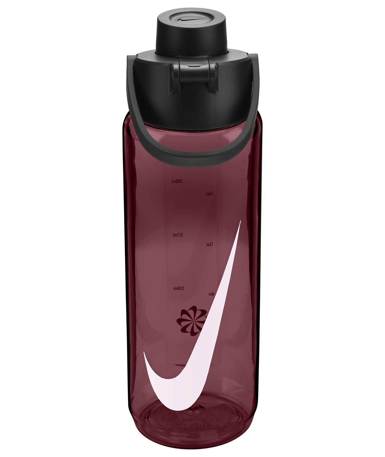 NIKE TR Renew Recharge Chug Bottle 24oz 709 ml Trinkflasche Sportflasche Training Fitness Graphic, Pink Smoke/Black/Bleached Lilac