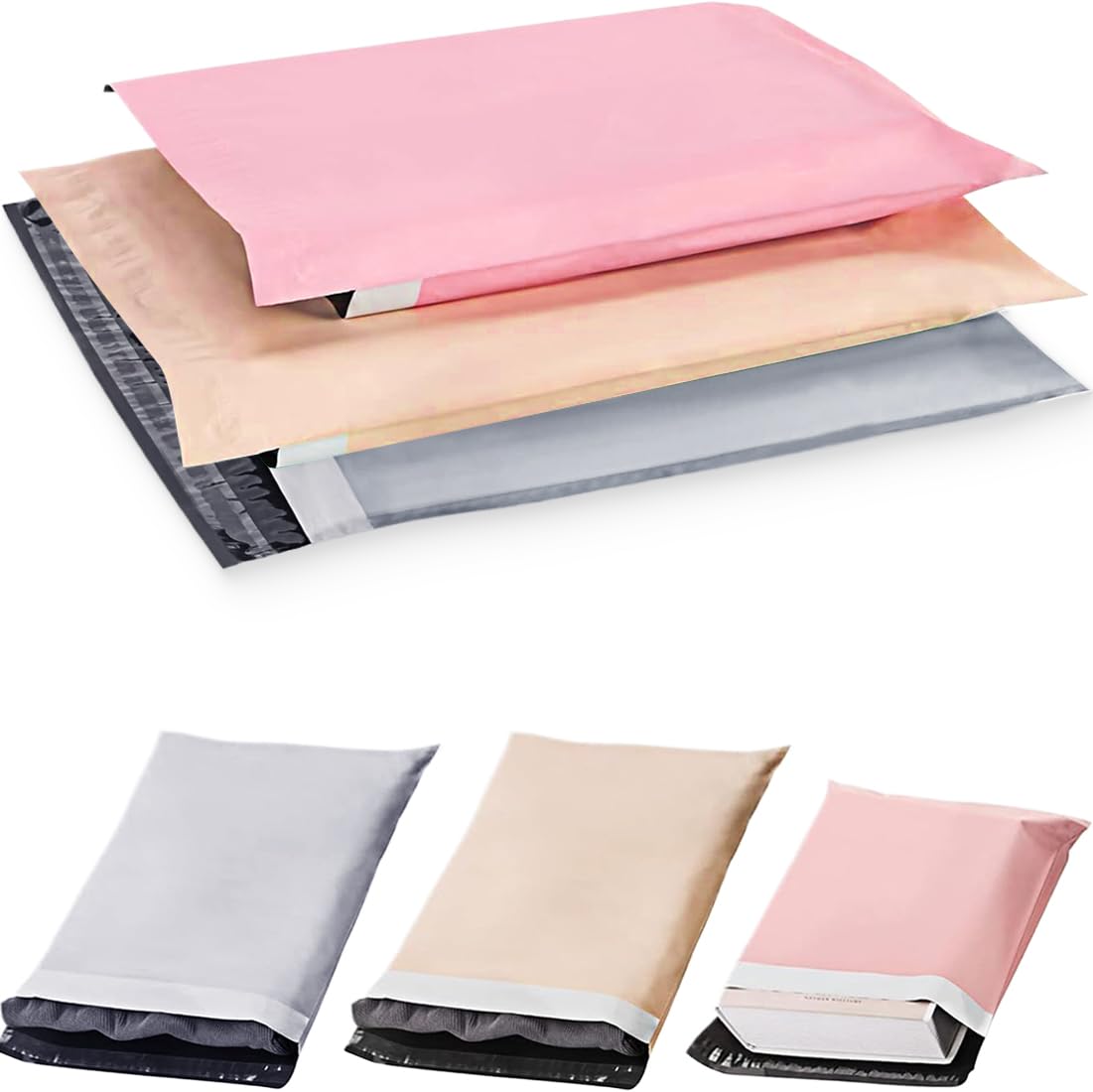 30pcs Bolsas para Envíos, Sobres para Envios correo de colores, Bolsas de Envio paquetes Autoadhesivas e Impermeables para el Envío de Ropa, Cajas