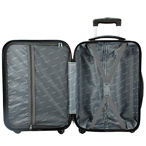 Mala de Viagem Bordo ABS c/Carrinho Prata Yins 21023PA