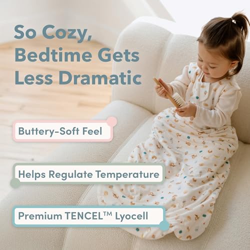 Image of Loulou Lollipop Tencel Lyocell Wearable Baby Blanket Sleeping Bag, Unisex Infant Toddler, 1.0 TOG, 2-Way Zipper Sleepsack