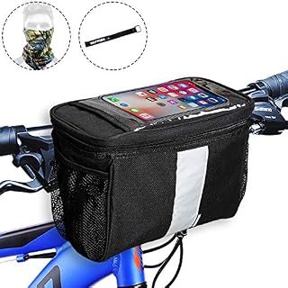 MattiSam Bike Handlebar Bag, Bike Basket with | Mesh Pocket - Cold
