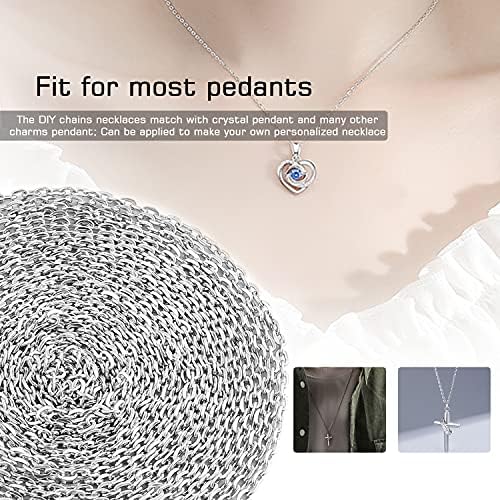 39 Feet Silver Plated Jewellery Making Chain and 39 Rose Gold Plated DIY Link Chain Necklace with 60 Lobster Clasps and 200 Jump Rings for DIY Jewellery Making Accessories